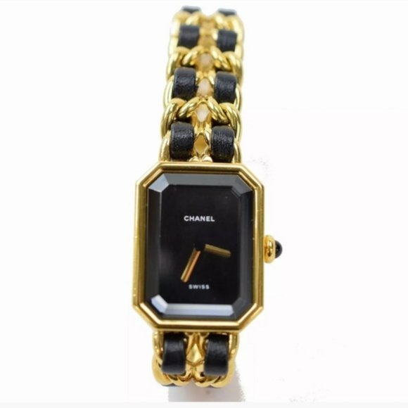 Auth CHANEL Watch Size L Gold Plate Quartz - Picture 2 of 10